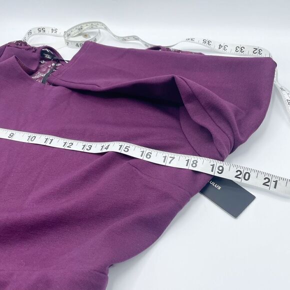 Lulu’s Felicity Plum Lace skater dress NWT - Picture 6 of 9